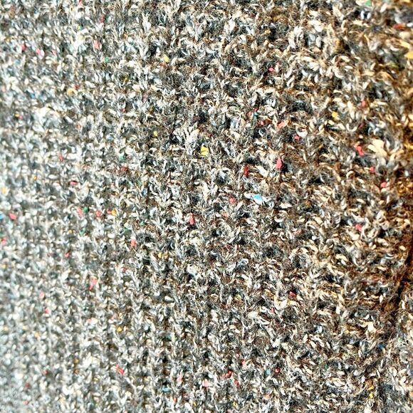 Express‎ Womens Cardigan Small Black/Gray Speckled Open Front Long Sleeve - Picture 3 of 8